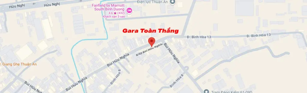 Bản đồ gara Toàn Thắng